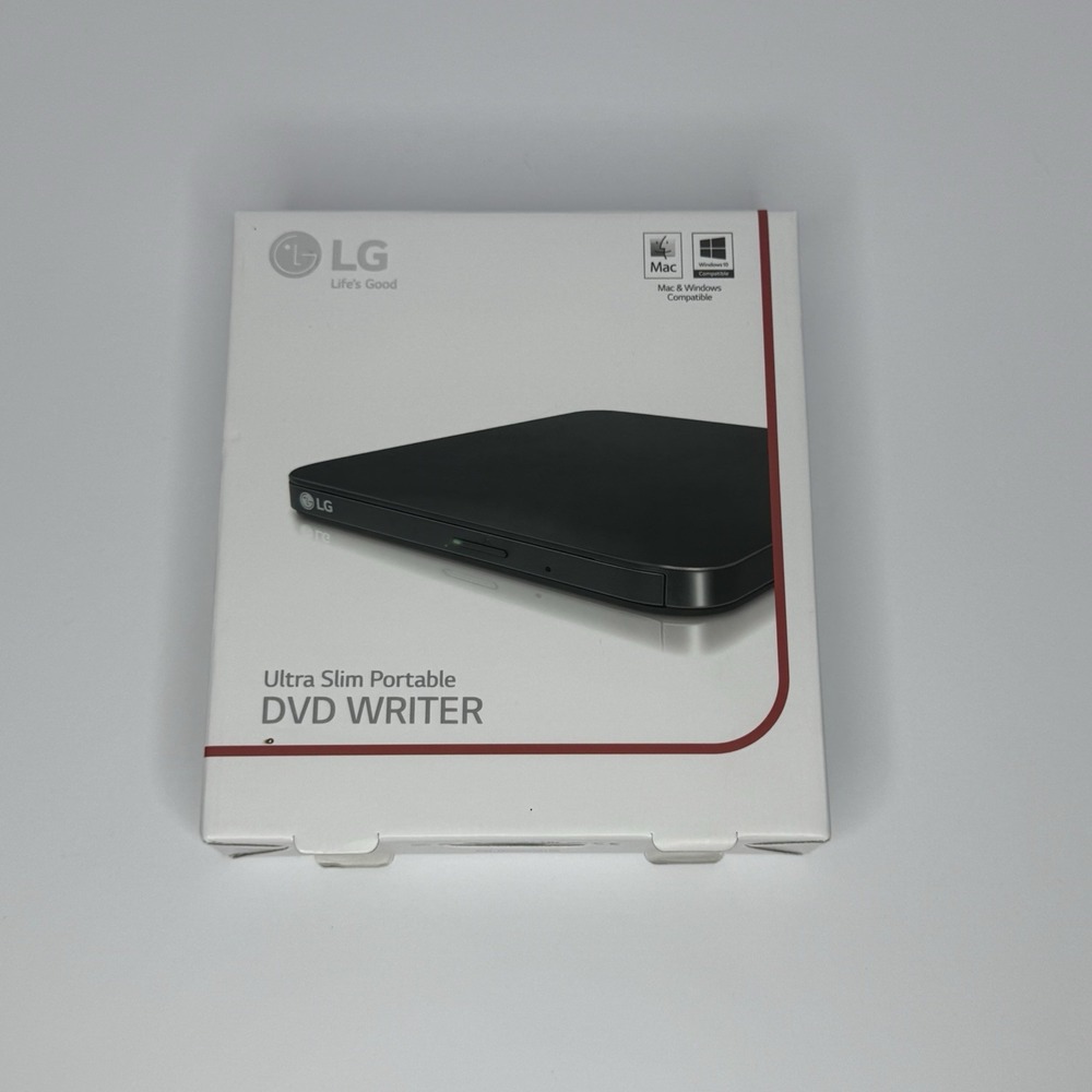 LG Ultra Slim Portable DVD Writer SP80NB80 USB 2.0 Mac & Windows Compatible BNOB